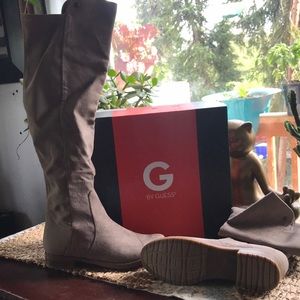Guess taupe cyclone over the knee boots - size 8